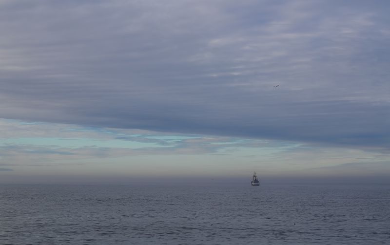 август, лето, судно, тихий океан, тишина, утро, туман морская тишина... фото превью