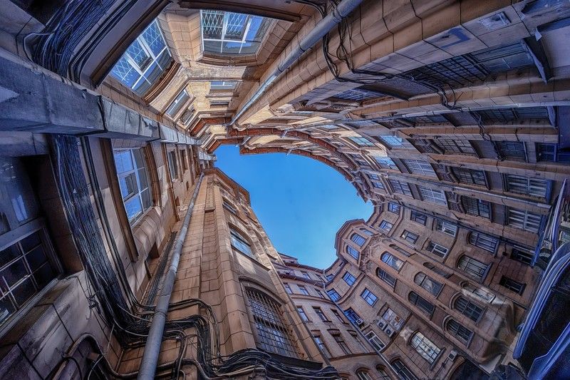 город, архитектура, экстерьер, двор, здание Дворы Петербургаphoto preview