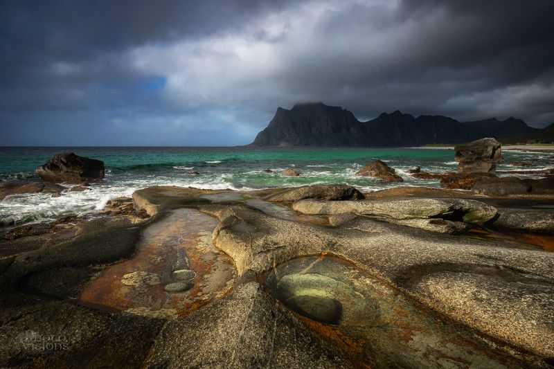 uttakleiv,lofoten,norway,beach,sea,shoreline,mountains,summertime, Uttakleiv - Jewel of The Northphoto preview