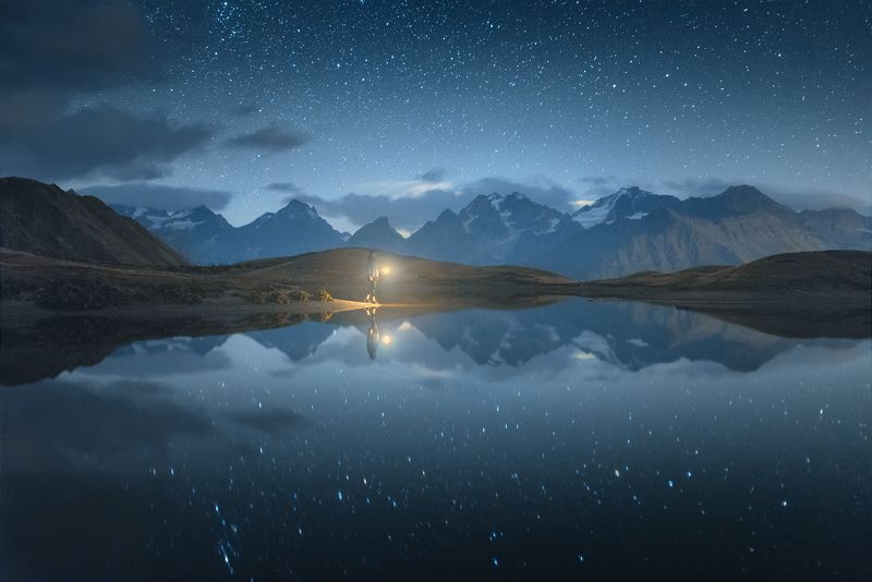 грузия, ночной пейзаж, астрофотография, местия, корульди, сванетия Ночь Корульдиphoto preview