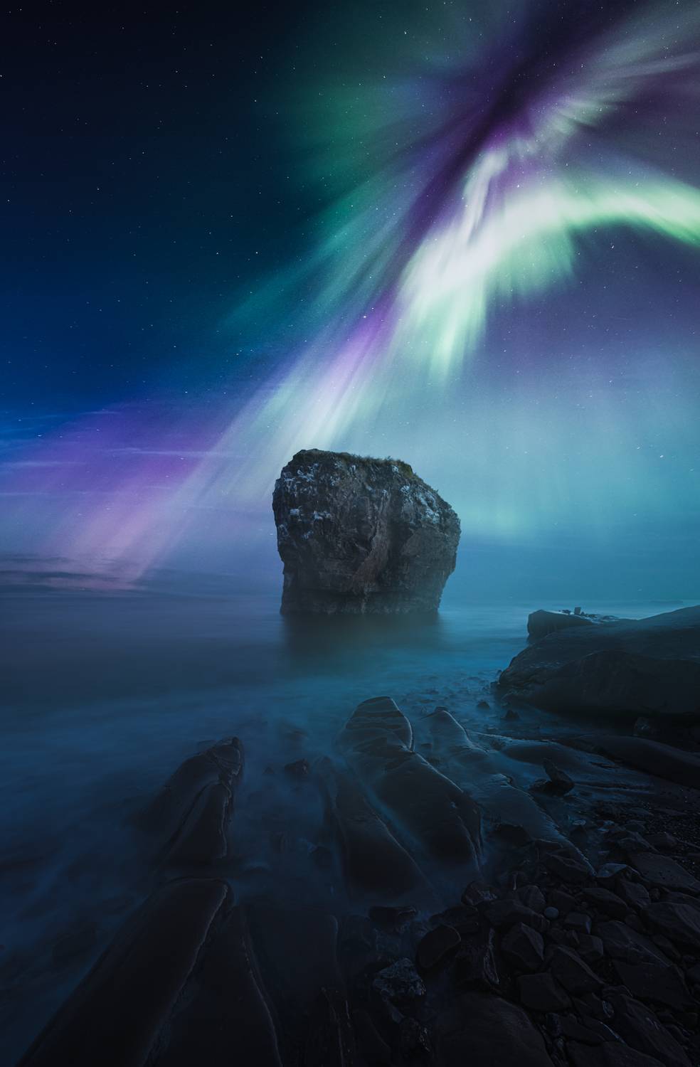 Белое море. Автор: Aleksey R. кольский полуостров, кольский, осень, северное сияние, полярное сияние, autumn, kola peninsula, forest, aurora borealis, Aleksey R.