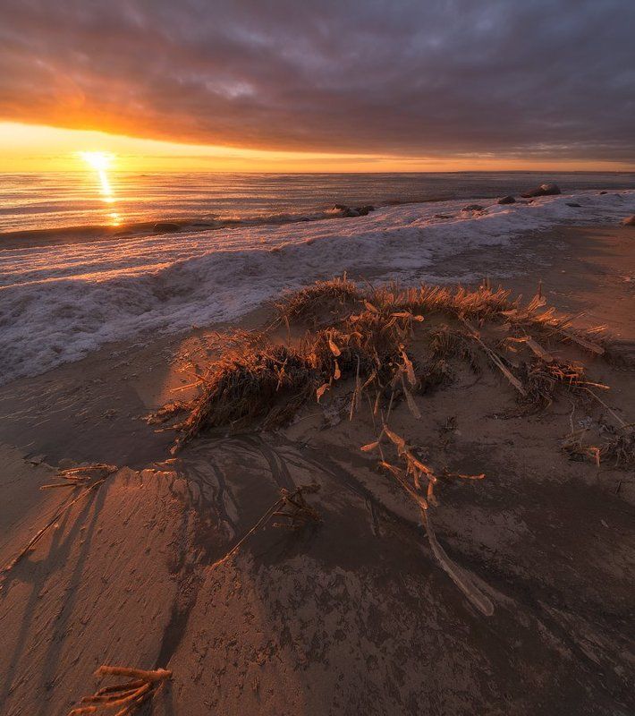 пейзаж, финский залив, закат Обледенелыеphoto preview