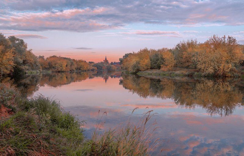 вечер, осень, река Тихий вечерphoto preview