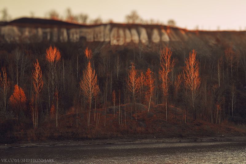 Закат, деревья, озеро, природа, пейзаж, красота Свечкиphoto preview