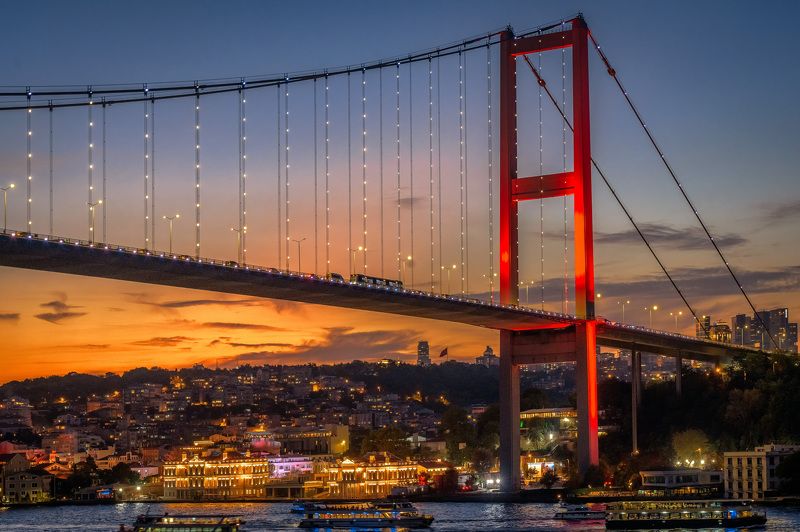 мосты, архитектура, проливы, Босфор, городская архитектура, городской пейзаж Босфорphoto preview