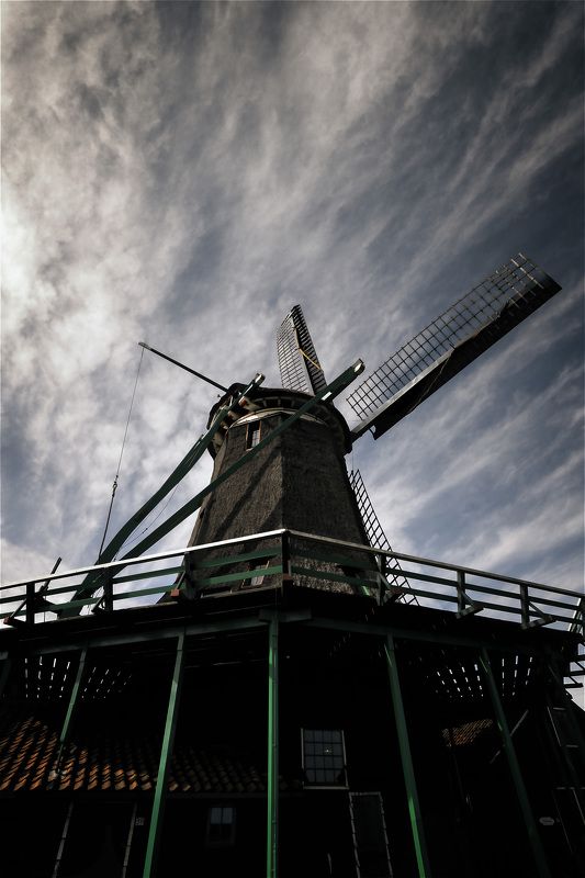 мельница Европа небо Нидерланды  Ветреные мельницы Нидерланды photo preview