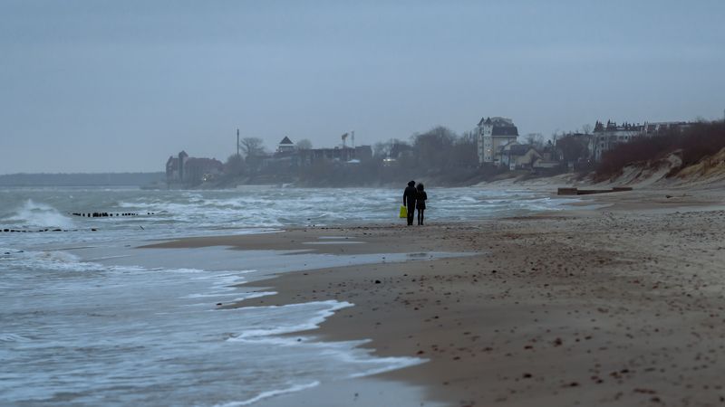 калининград, шторм, вечер *photo preview