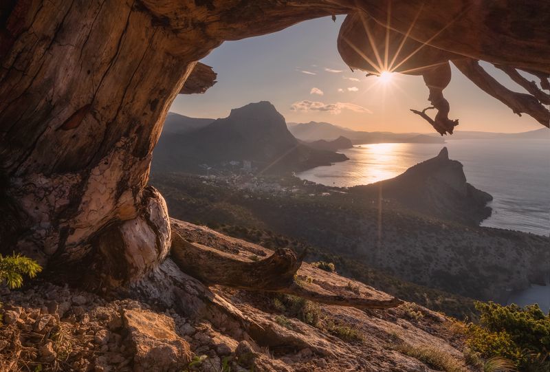 крым, новый свет, рассвет, утро, пейзаж, море, горы, crimea, landscape Окно в новый деньphoto preview