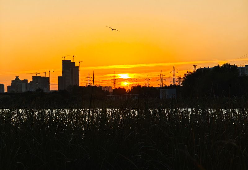 закат Городской закатphoto preview