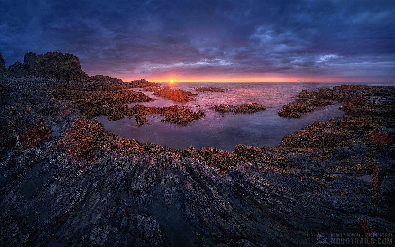 Закат на полуострове Рыбачий. Автор: Королев Сергей север, мурманск, териберка, хибины, рыбачий, кандалакша, северное сияние, Королев Сергей