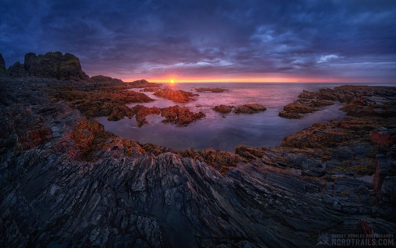 север, мурманск, териберка, хибины, рыбачий, кандалакша, северное сияние Закат на полуострове Рыбачийphoto preview