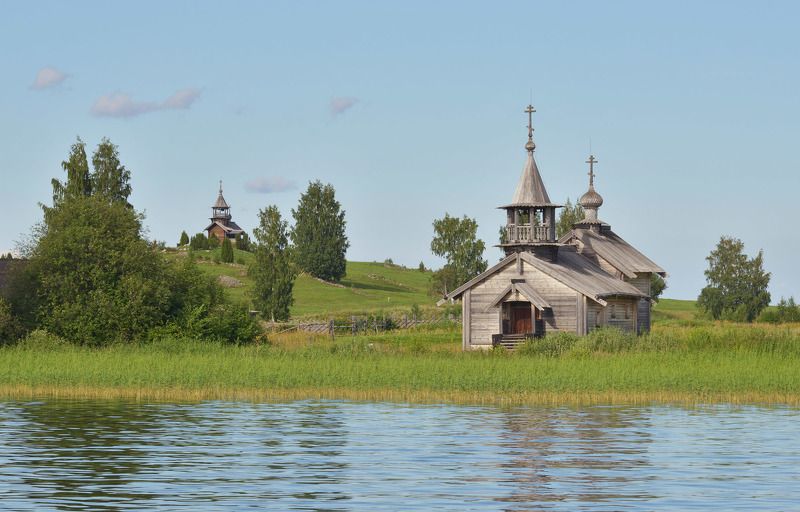 карелия, онежское озеро, кижи,успенская часовня, деревня васильево Проезжая Васильевоphoto preview