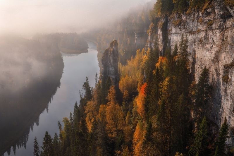 усьва, урал, уьсвинскиестолбы Утро на Усьвинских столбахphoto preview