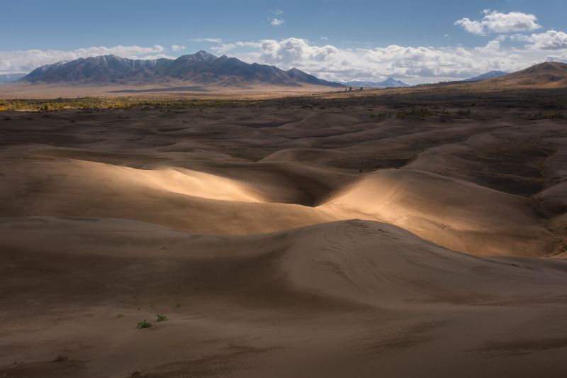 тыва, tuva, горы, облака, небо, утро, рассвет, пустыня, дюны, путешествие, journey, traveling Да будет свет.  Let there be light.photo preview