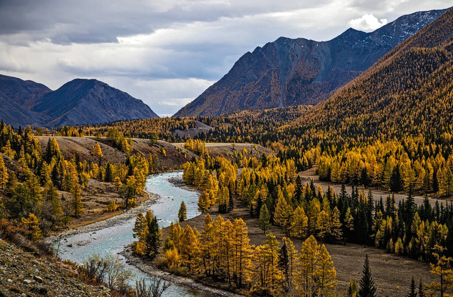 Река Чуя. Утром. Автор: Бирюков Вячеслав горный алтай., Бирюков Вячеслав