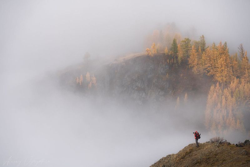 altay, autumn, landscape, topview, foggy, misty, photographer ***photo preview
