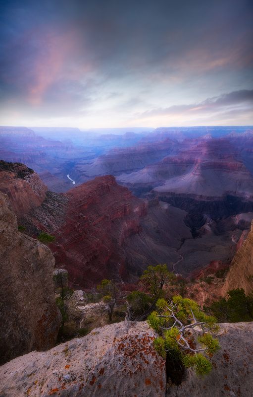 Grand Canyon, sunset, clouds, Misty sunsetphoto preview