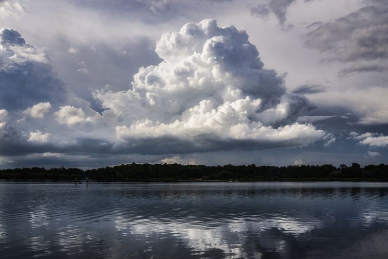 облака, вечер, озеро У озераphoto preview