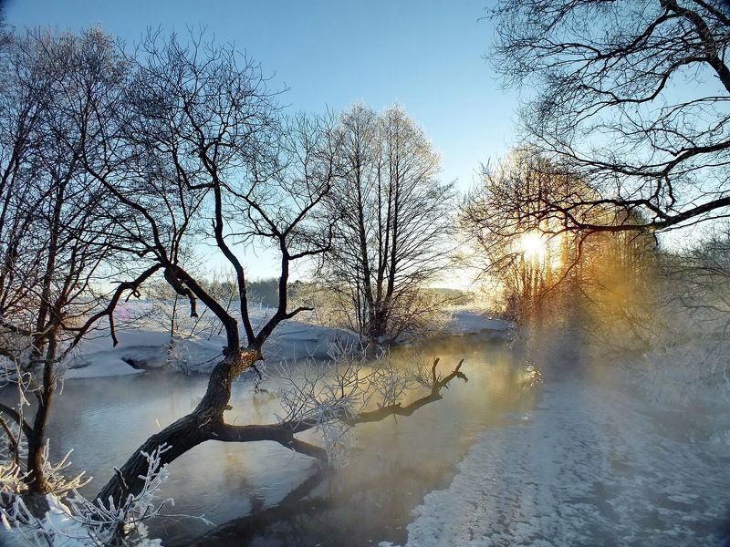река Свислочь, утро Январское утроphoto preview
