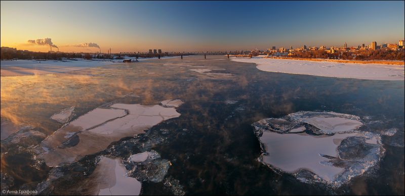 Аня графова, Новосибирск, Обь, Январь Парящая Обьphoto preview