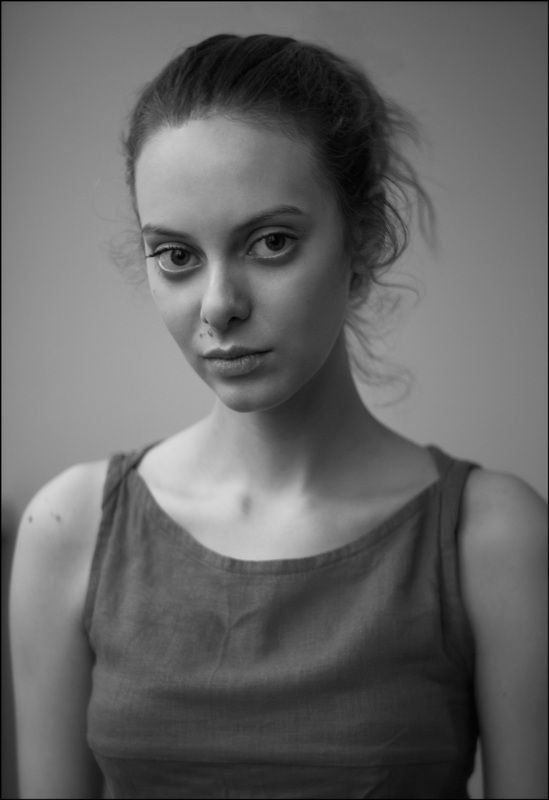 портрет, девушка, чб, portrait, girl, bw Александраphoto preview