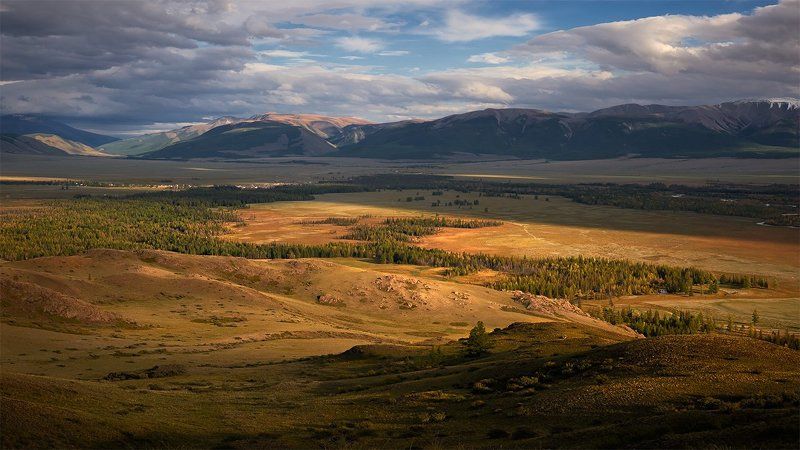 алтай, курайская котловина, вечер Прогулка вечерних Кельвиновphoto preview