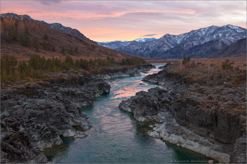 алтай, закат, катунь, константин белошапкин, ороктойская труба, тельдекпень, осень Тельдекпеньphoto preview