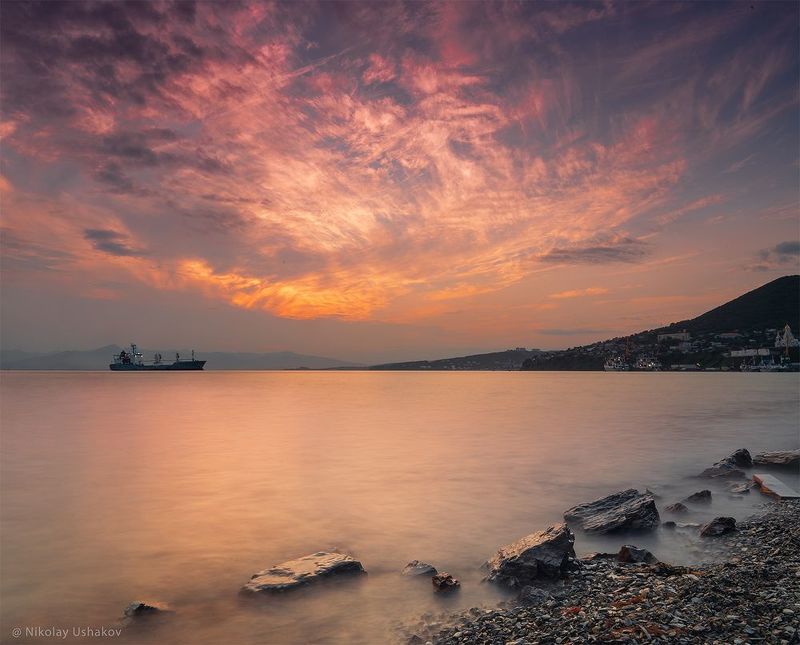 Камчатка, Авачинская бухта, Закат К берегам Камчаткиphoto preview