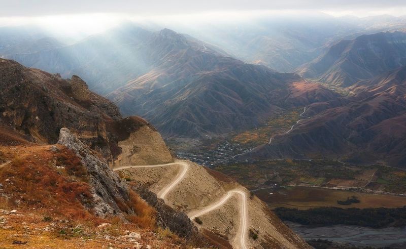 осень дагестан каньон вода горы отражение растительность кавказ Такой разный Дагестанphoto preview