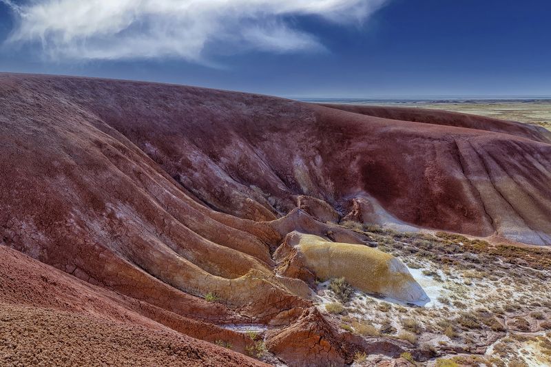 Пейзаж, Казахстан, пустыня, горы, меловые горы, небо, песок, глина, структура, рельеф, геология, мел, Улытау Стеки глиныphoto preview