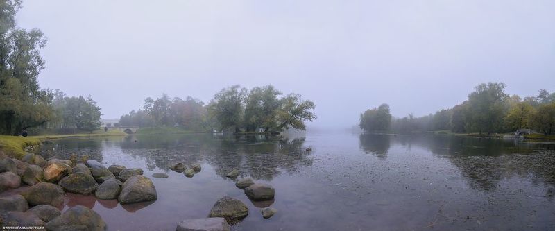 #рассвет, #озеро, #пейзаж, #парк, #осень, #вода, #тишина, #туман Озеро Белоеphoto preview