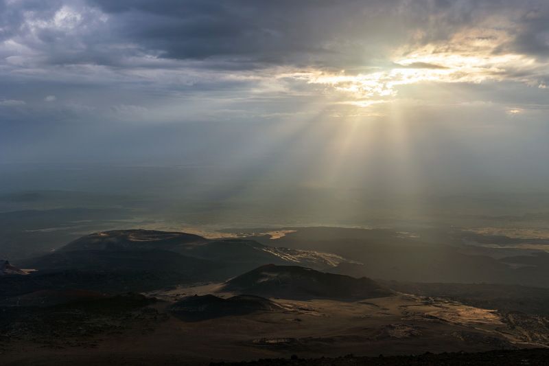 russia, kamchatka, свет, вулканы, россия, камчатка Свет над кратерами фото превью