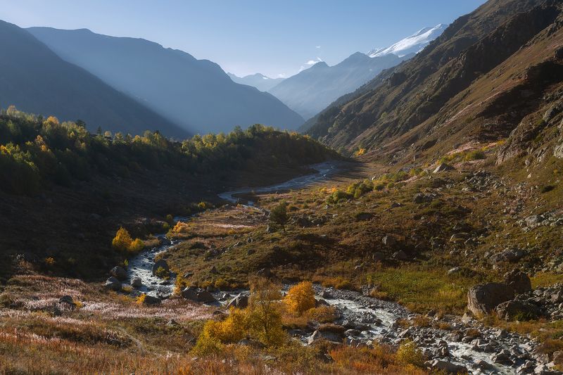 кавказ, кбр, осень, адыл-су, река, эльбрус Осень в Адыл-суphoto preview