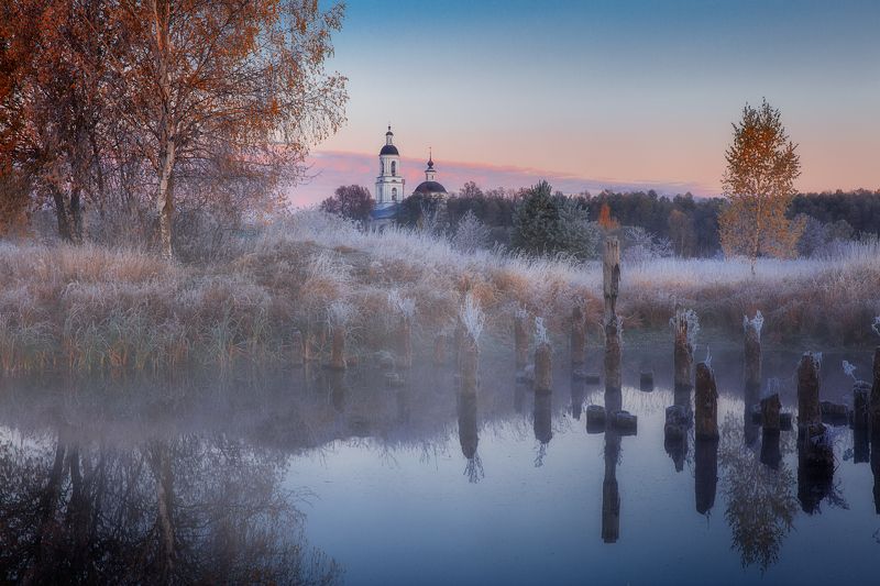 филипповское, владимирская область, октябрь, иней, туман Октябрь в Филипповскомphoto preview