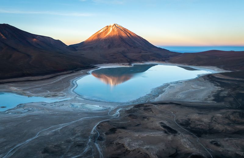 горы, озеро, рассвет ***photo preview