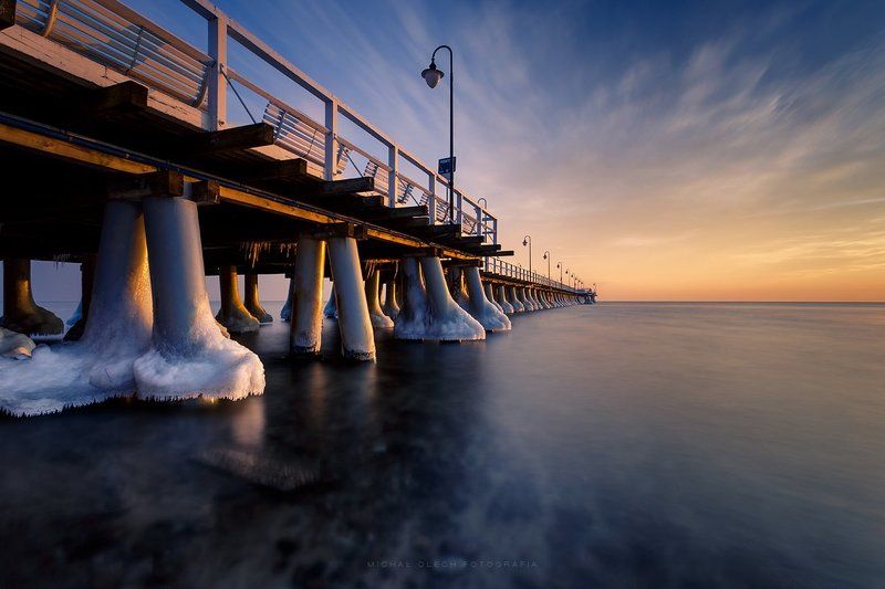 балтийское море, гдиня, польша, восход Золотое утроphoto preview