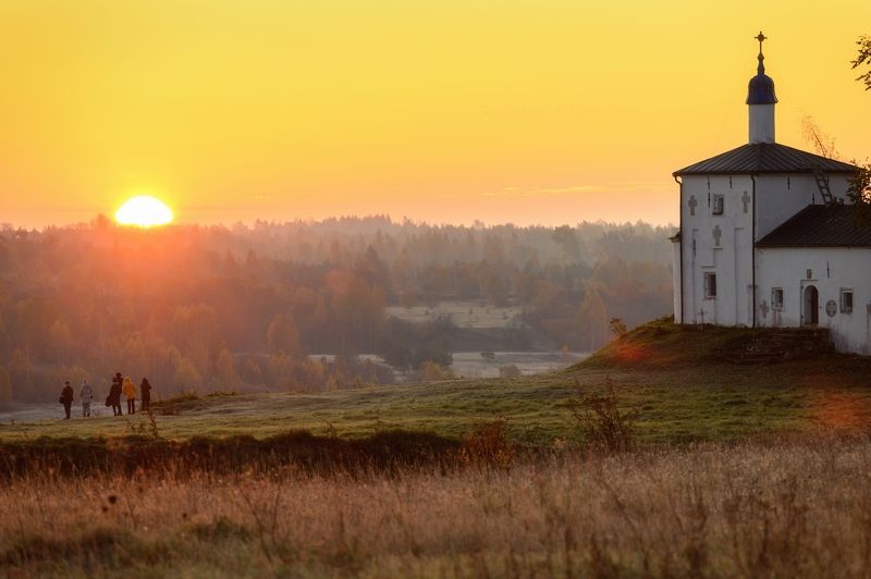 псков, пейзаж, Восход Солнцаphoto preview