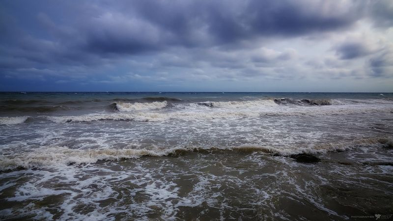 лето природа пейзаж море шторм вечер Морская зарисовка (вечерняя)... фото превью