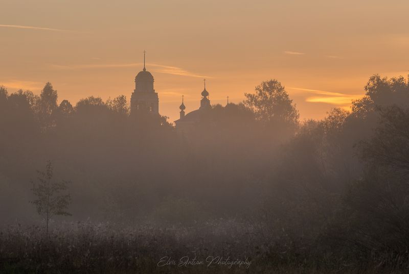 пейзаж, кологрив, церковь, храм Утро туманноеphoto preview