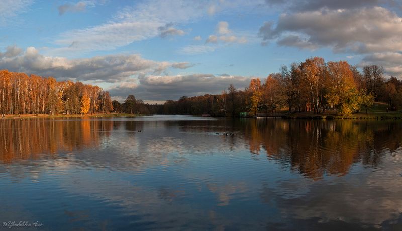 кузьминки, осень, панорама Осенняя идиллияphoto preview