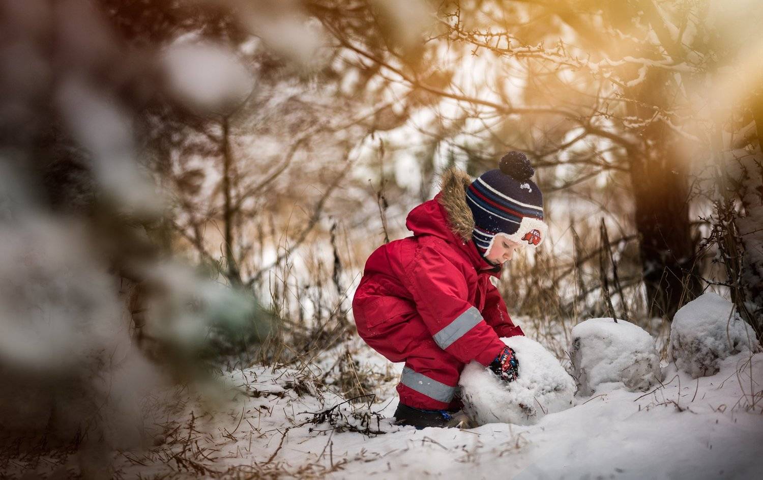 Making snowman. Автор: Milosz_G Boyadorable, Child, Children photography, Cute, Poland, Small, Snowman, Winter, Milosz_G