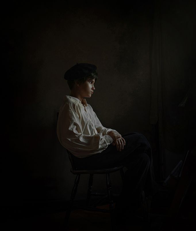 художник портрет Юный художникphoto preview