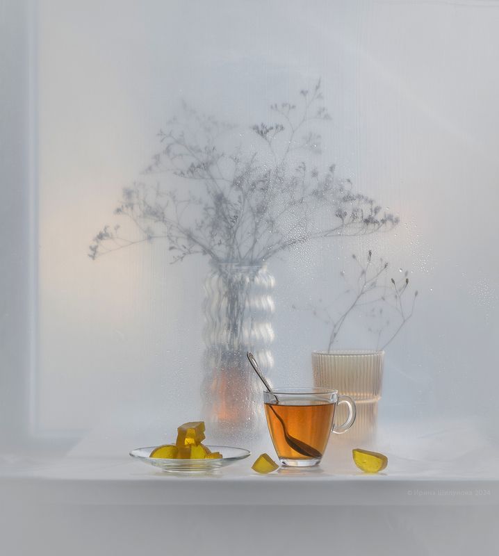 Осенний чай с мармеладом фото превью