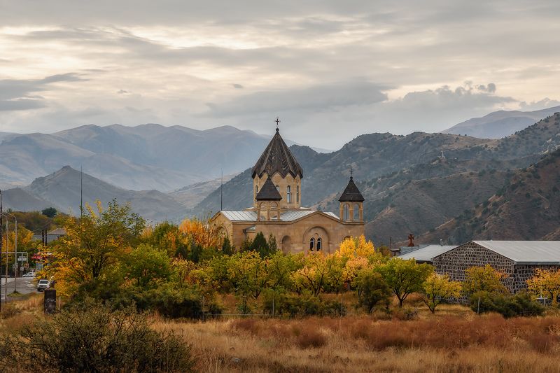 кавказ, горы, осень, армения, вайоц дзор, храм, аац, архитектура, армянская церковь, armenia Осенние нарядыphoto preview