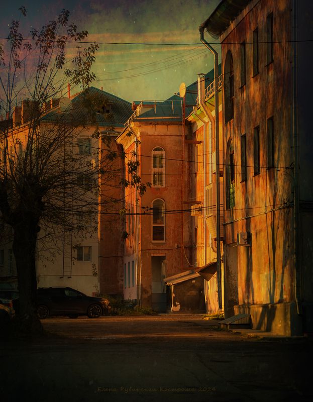 кострома, город, улица, архитектура Осень в городе фото превью