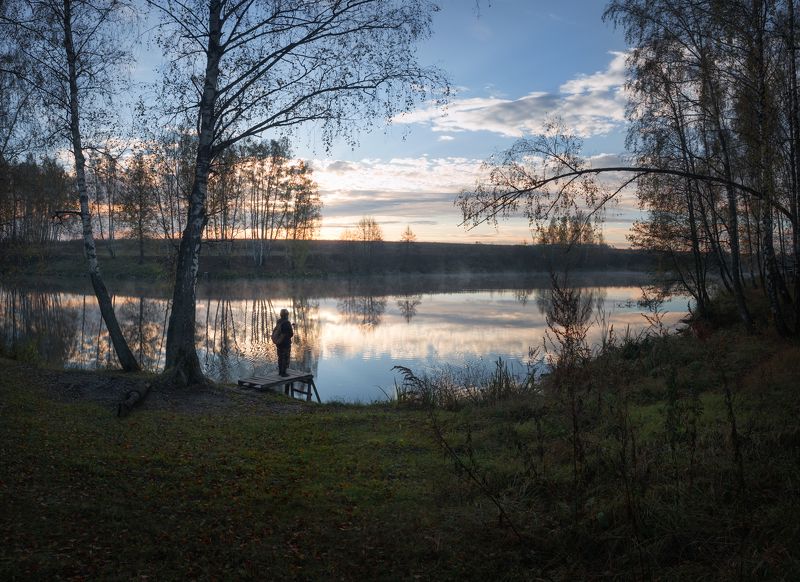 #пезаж #осень #туман #рассвет photo preview