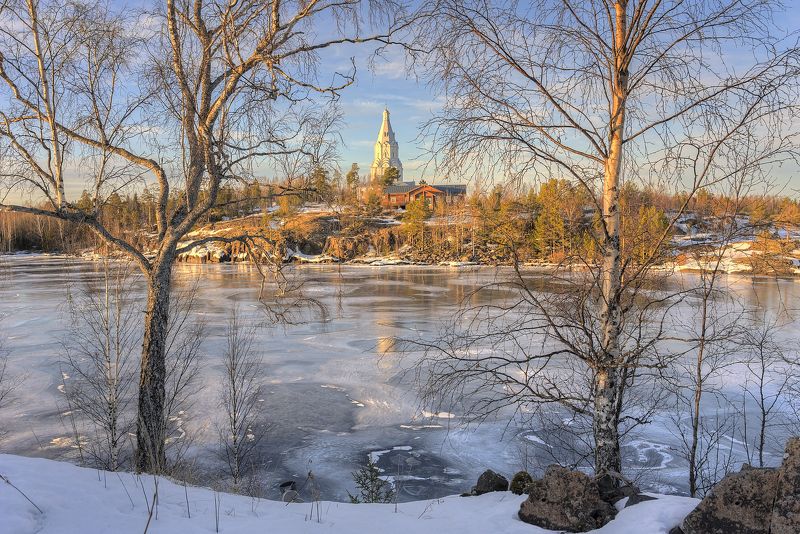 валаам, весна, озеро, остров, монастырь, церковь Чиста небесная лазурь, Теплей и ярче солнце стало, Пора метелей злых и бурь Опять надолго миновала.photo preview