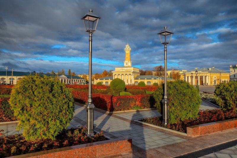 город, восход, осень, небо, фонари Осенние контрастыphoto preview