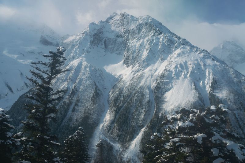 dombay, caucasus, rock, landscape, peak, nature, mountains, ice, snow, glacier, top, Домбай.photo preview