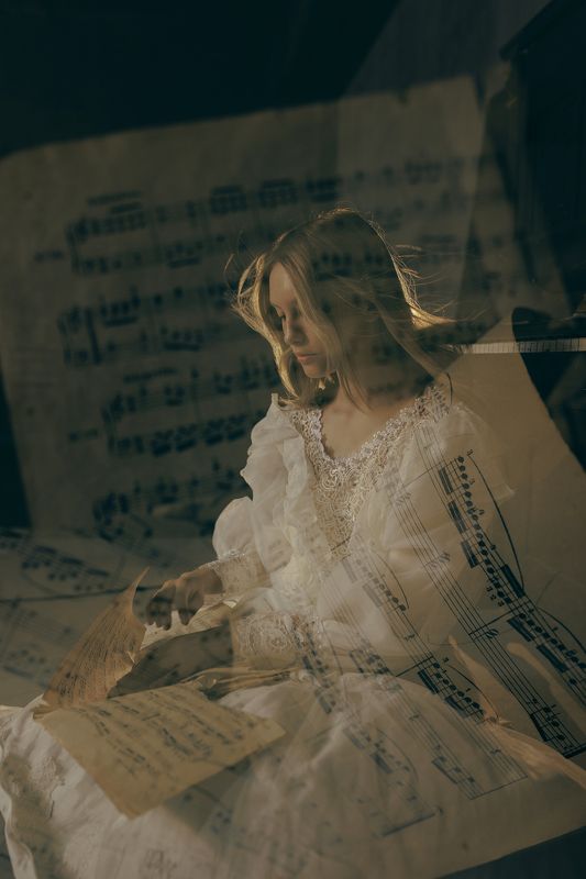 девушка, портрет, мультиэкспозиция, вдохновение, canon Музаphoto preview